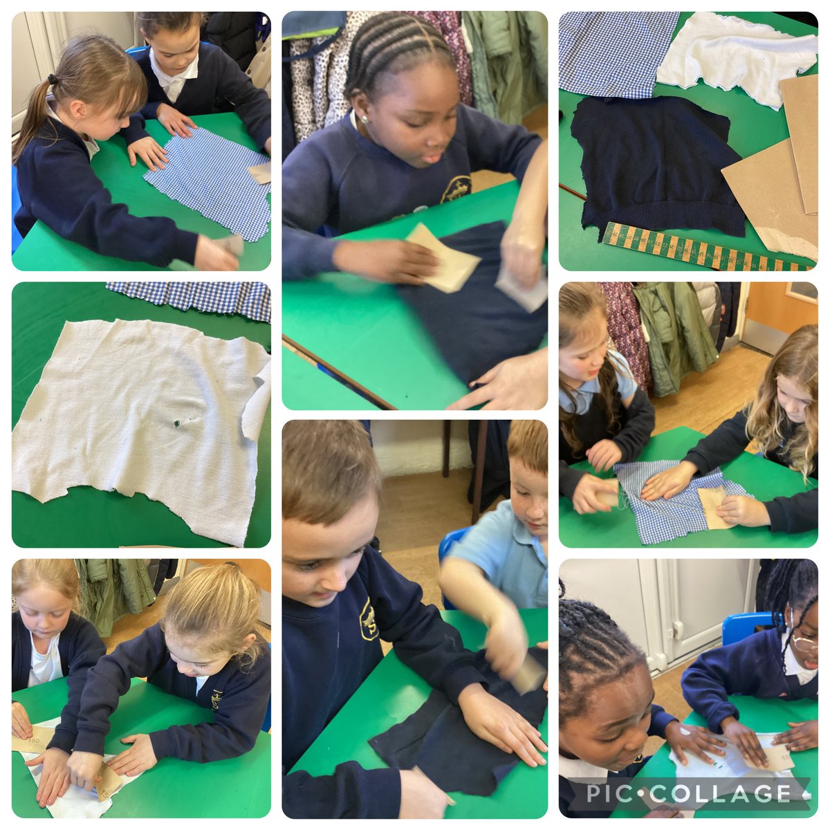 Science 2SB carried out an investigation to see which fabric was the most durable. We rubbed various fabrics with sandpaper. We found that the cotton fabric was the best and did not show much wear and tear. 
⁦<a href="/ScienceStEliz/">Science-StElizabeth's</a>⁩ #year 2