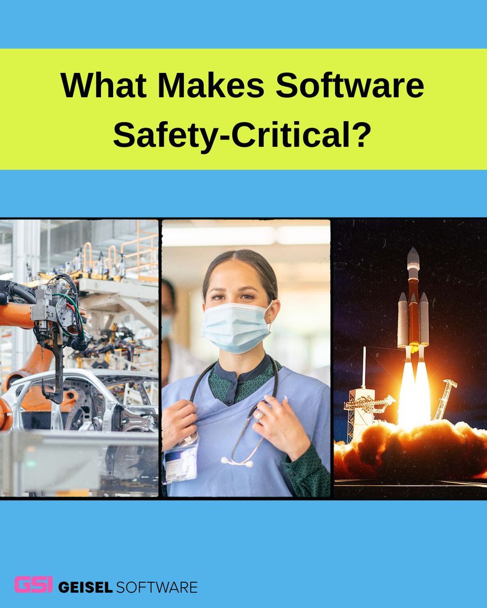 Geiselsoftware's tweet image. 🧠 What makes software safety-critical?
When code controls a plane, robot, or medical device, failure isn’t an option.
⚙️ Standards like ISO 26262 and DO-178C ensure software isn’t just functional, it’s provably safe.
#SafetyCritical #SoftwareEngineering #GeiselSoftware