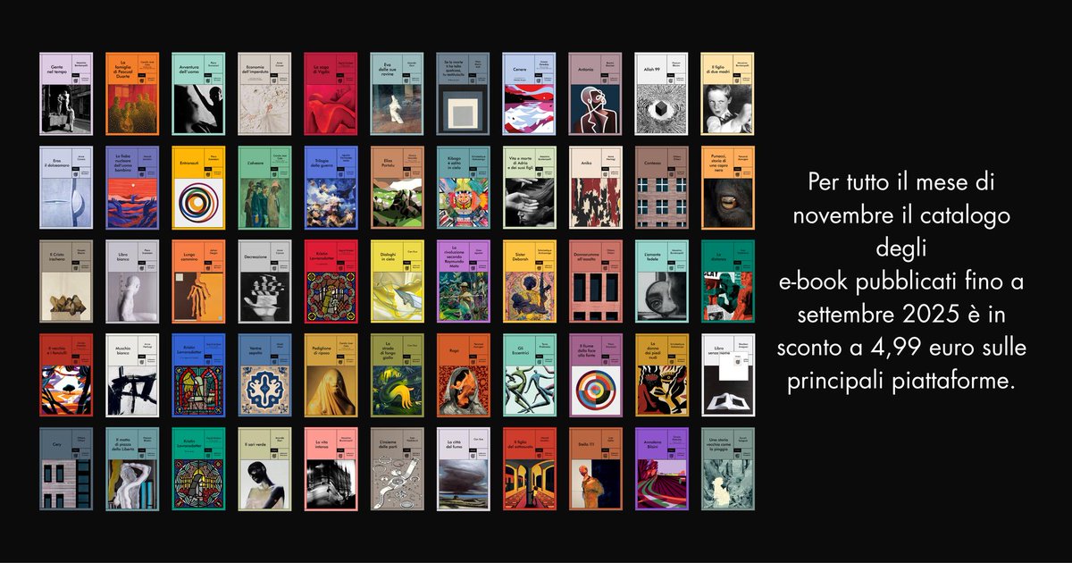 utopiaeditore's tweet image. Cinquantacinque libri. Romanzi, saggi, poesia. Il catalogo degli e-book è in offerta per tutto il mese di novembre. I titoli, le copertine e le sinossi sono dappertutto, ma qui li raccogliamo in un solo mosaico.
#utopiaeditore