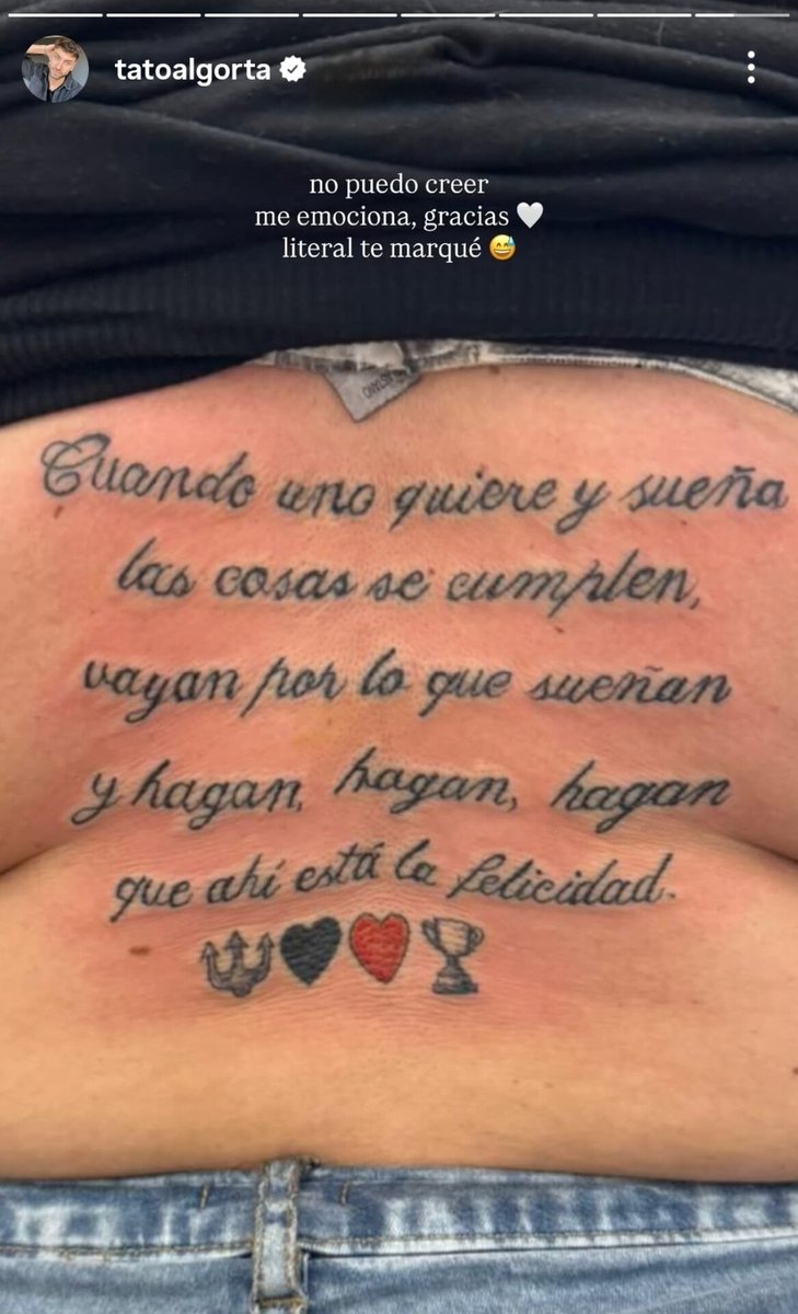 TronkOficial's tweet image. Una persona se tatuó la frase que dijo Tato Algorta al apagar las luces de la casa de #GranHermano