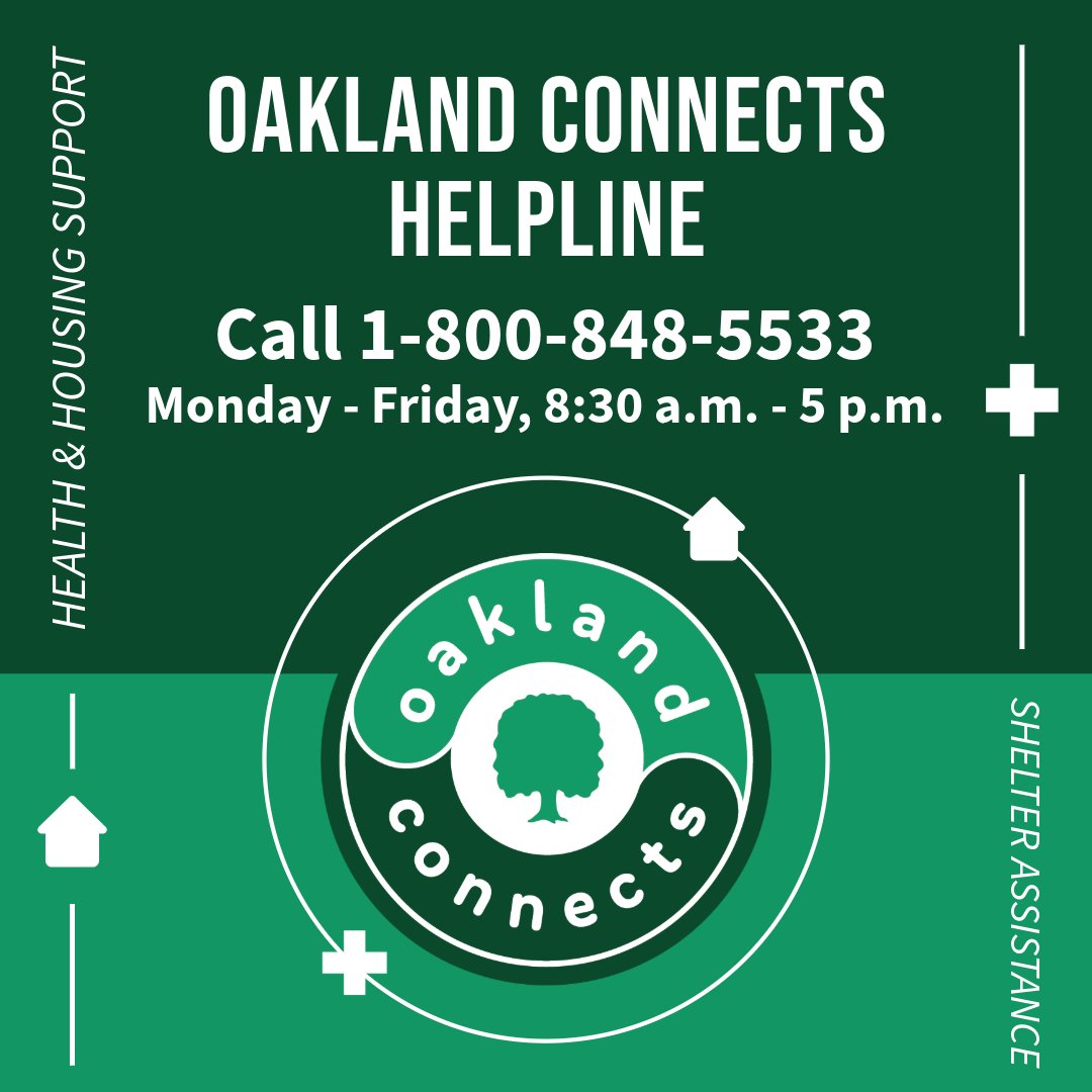 publichealthOC's tweet image. Oakland Connects Helpline is here to help you. Speak with a public health nurse about your health concern and also get help for housing, food and shelter concerns. Call 1-800-848-5533 today. #OaklandCounty bit.ly/42JO7Vj