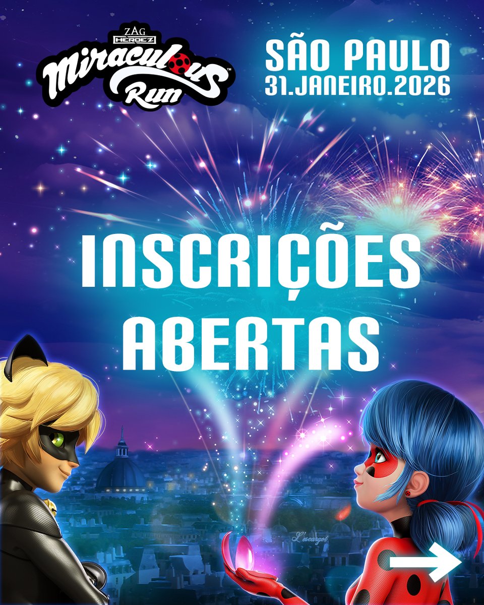 yescom's tweet image. ✨🤩Há dez anos inspirando futuros heróis e agora inspirando futuros atletas!
Inscrições abertas para Miraculous Run! 
Inscrições para adultos, crianças ou adolescentes
31/01/2026 - Campo de Marte
#MiraculousLadybug #Ladybug #CatNoir #Miraculous 
#MiraculousRun #CorridaInfantil