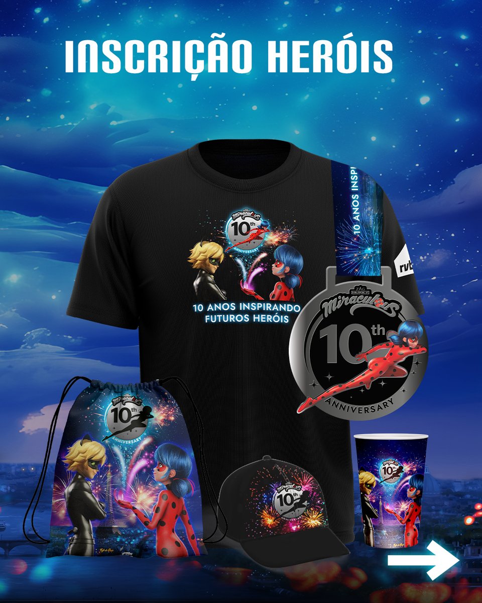 yescom's tweet image. ✨🤩Há dez anos inspirando futuros heróis e agora inspirando futuros atletas!
Inscrições abertas para Miraculous Run! 
Inscrições para adultos, crianças ou adolescentes
31/01/2026 - Campo de Marte
#MiraculousLadybug #Ladybug #CatNoir #Miraculous 
#MiraculousRun #CorridaInfantil