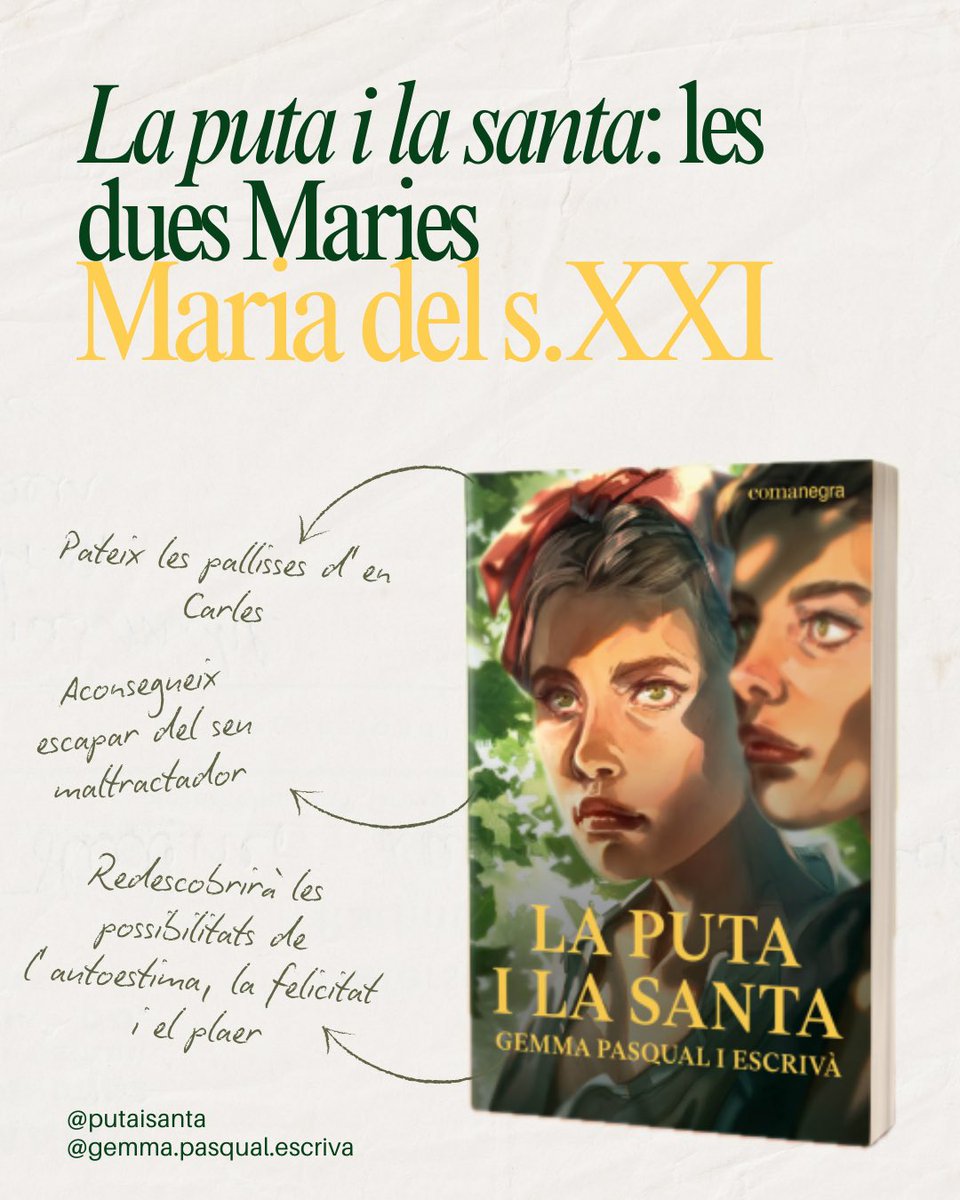 PutaiSanta's tweet photo. Les dues Maries, les dues protagonistes de la novel·la, fortes i valentes i a qui fa ombra la mateixa figuera.
#Laputailasanta #GemmaPasqual #GemmaPasqualiEscrivà #Comanegra https://t.co/rwsT4KmLLk
