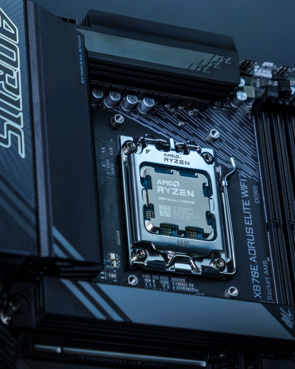 The Ryzen 5 7500X3D has arrived 🙌

Bringing AMD’s game-changing 3D V-Cache tech to more builds than ever before.

It’s the most accessible 3D chip to date, delivering incredible 1080p and 1440p gaming performance with the same smart architecture that powers the best in the Ryzen