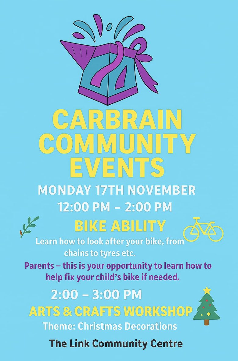A fantastic event for children and families on the inservice day on Monday! 🌟 🚲 🖼️ <a href="/SMOSparents/">SMOS Parent Council</a>