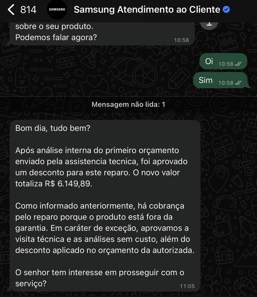 Omardeideais's tweet image. Gostaria de agradecer a oportunidade que a @SamsungBrasil me deu de poder consertar com desconto o monitor que eles vendem com vício oculto e defeito de fabrica.

De 9.200 por apenas 6.149,89

NÃO COMPREM NADA NA SAMSUNG. 

😍😍😍😍