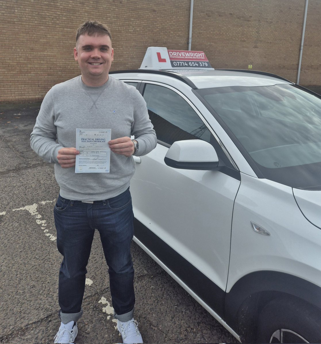 A FIRST TIME test pass for Aiden today with 6d/f Much love Nik x 
#learnrightwithdrivewright #keyringschangelives #thetrawlergirls 
To join out TALENTED TEAM of Instructors and Learner Drivers- click below 👇👇
drive-wright.co.uk
We are waiting to hear from you !