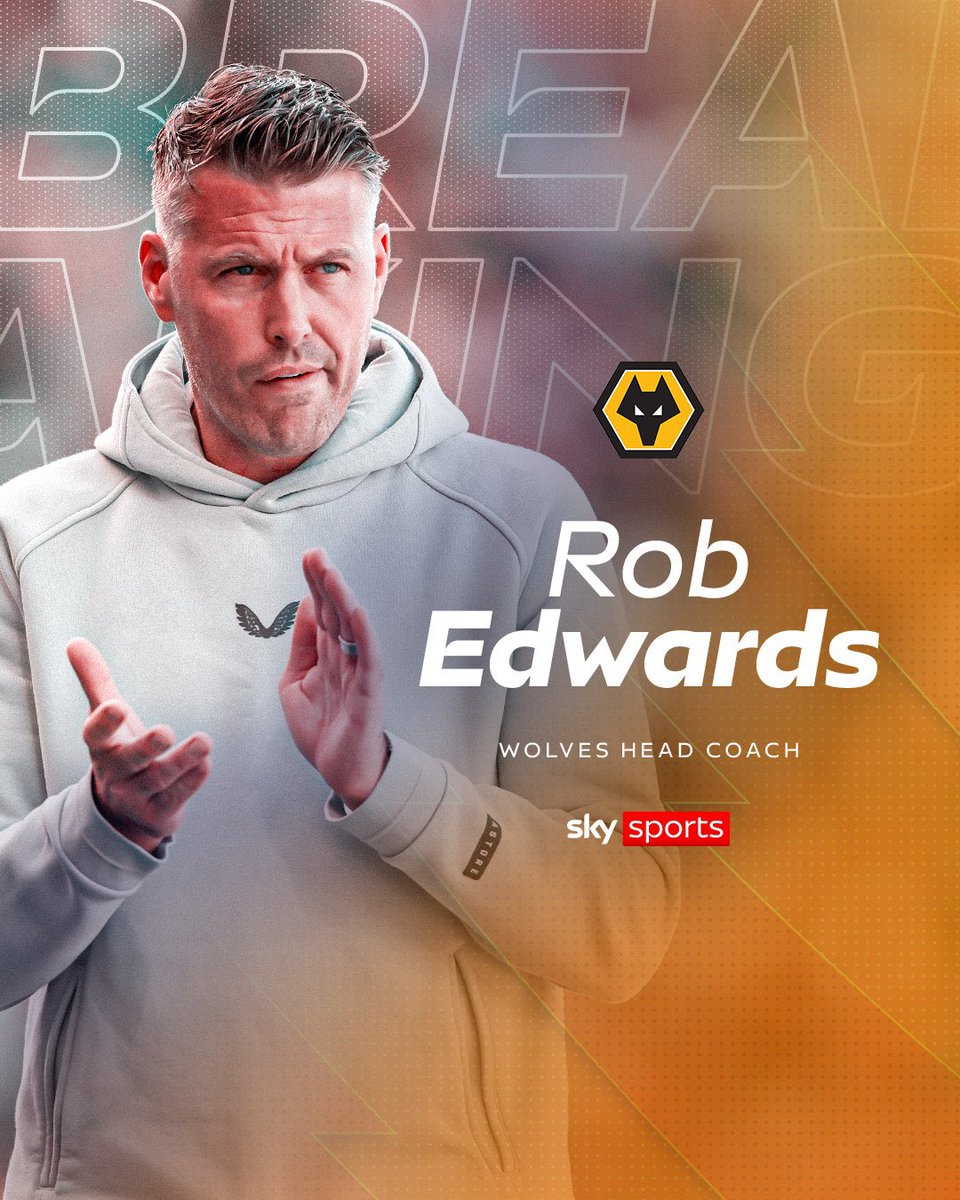 WeAreWolves_com's tweet image. Rob Edwards has been appointed as the new Wolves head coach, having signed a three-and-a-half-year deal. [@SkySportsNews]