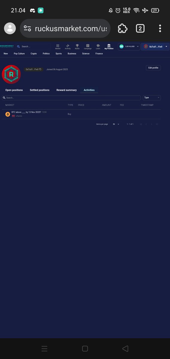 Bak_AnF's tweet photo. Just explored the #HeLaLabs ecosystem! ⚡
Staked HLUSD on StableHodl ✅
 joined the Ruckus Market ✅

Excited to see how HeLa is building the future of on-chain finance!
@Hela_Network @HeLa_Labs 
#HeLaAI #HLUSD #DAppExplorer https://t.co/yYrZlXDZeE