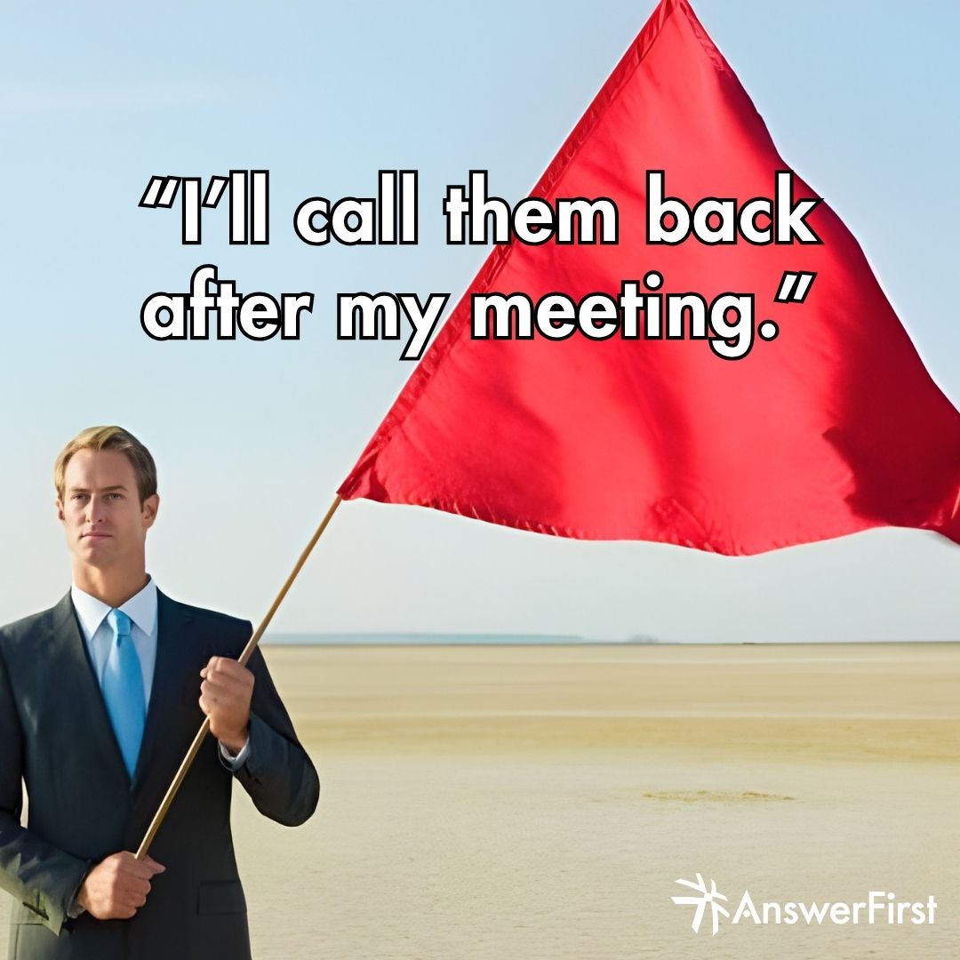 answerfirst's tweet image. 🚩 Red flags we hear way too often 🚩 

#answeringservice #liveanswering #AnswerFirst