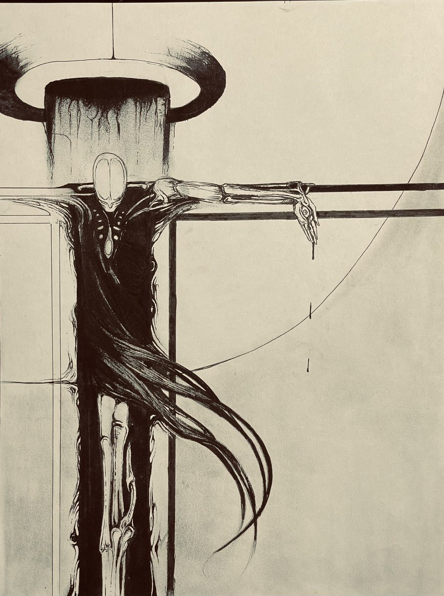 LukeWCraft's tweet image. #traditionalart #inkdrawing #darkart #darksurrealism #lwcraft