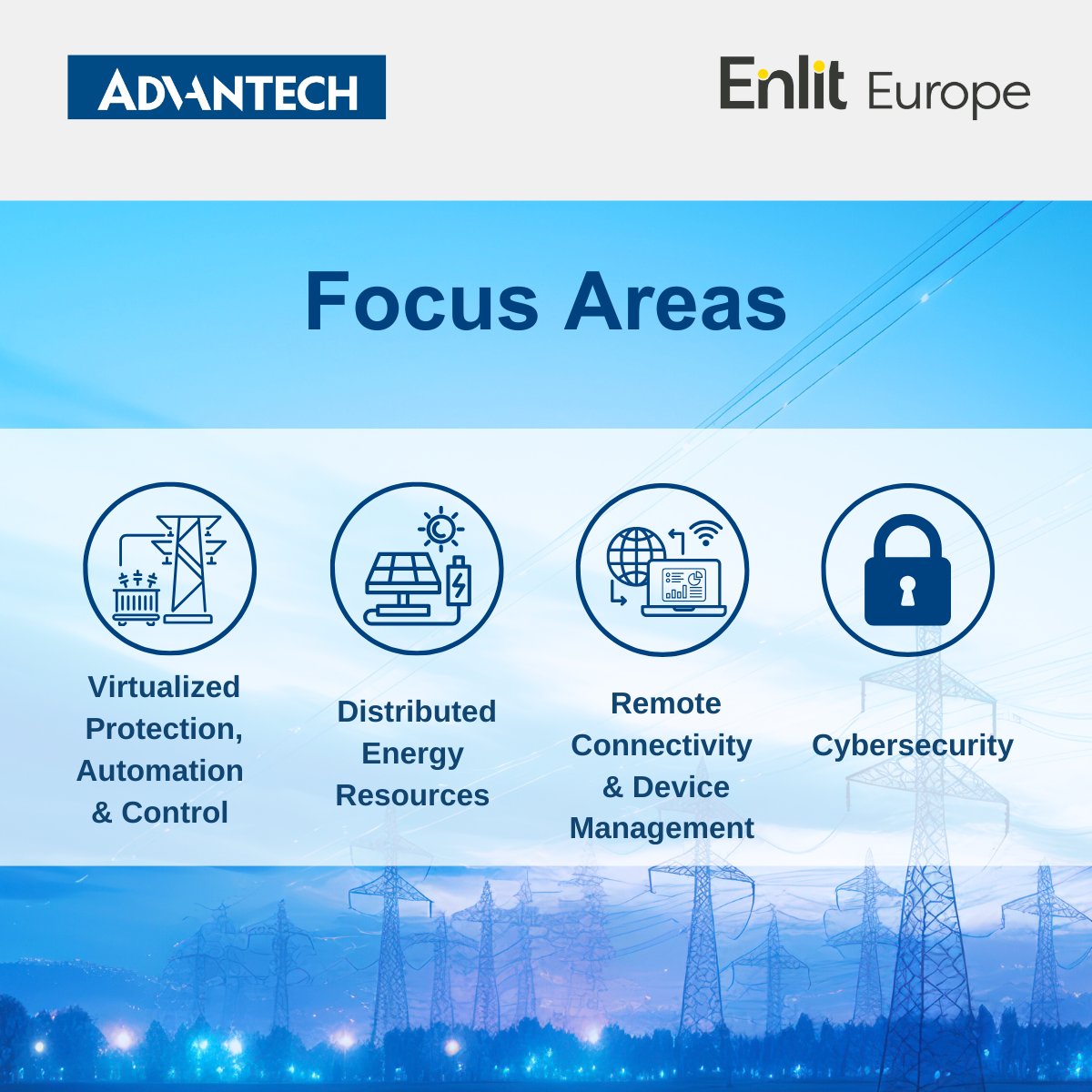 Advantech_IIoT's tweet image. 📢 Discover our Focus Areas next week at @Enlit_Europe 2025!

Visit our booth 3D12 in Hall 3 to explore our live demonstrations focused on: 
🔹Virtualized Protection, Automation &amp;amp; Control 
🔹Distributed Energy Resources
🔹Remote Connectivity &amp;amp; Device Management
🔹Cybersecurity…