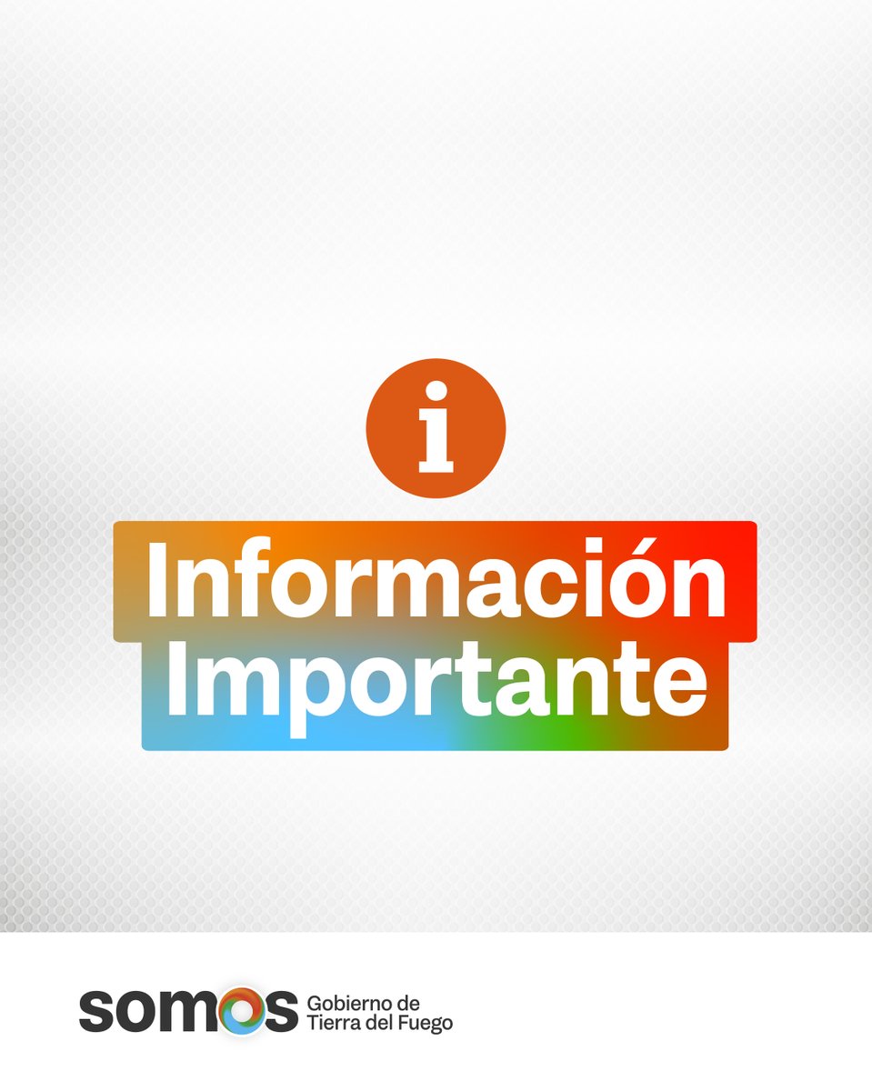 El Ministerio de Educación informa que se suspenden las actividades del turno tarde en todos los niveles y modalidades de los establecimientos educativos de Río Grande, ante la alerta meteorológica por fuertes vientos emitida por el Servicio Meteorológico Nacional.