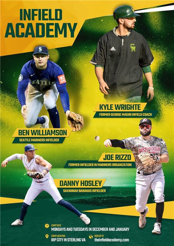 InfieldAcademy's tweet image. The Infield Academy and Rizzo Training will be running this years Winter Infield camps at Rip City in Loudoun County. Special guests will include, Mariners Ben Williamson and Savannah Bananas Danny Hosley!

Sign up at theinfieldacademy.com