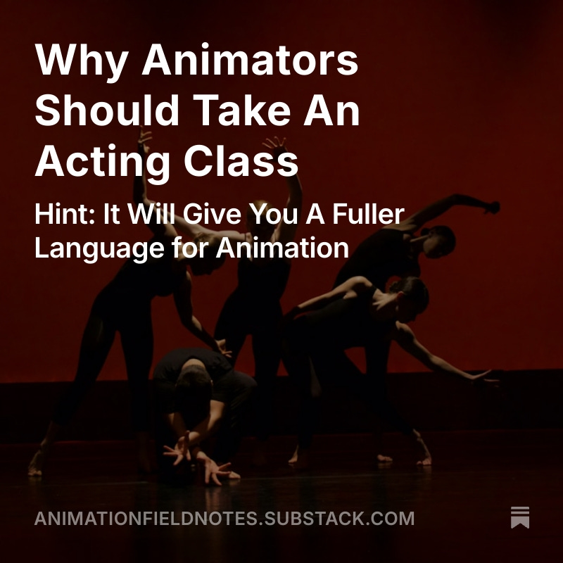 I never thought acting class would help animators, until I started directing.
open.substack.com/pub/animationf…