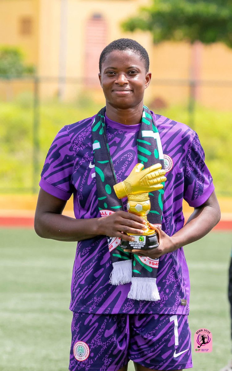 acl_sports's tweet image. 🇳🇬⚽️ shines at the 2025 WAFU Zone B U20 Girls’ Cup

Ramotalahi Kareem claims the Top Scorer Award with 4 goals, while Christiana Ijeoma Uzoma is named Best Goalkeeper 🧤 🏆

#WAFUBU20Girls #TeamNigeria #Falconets