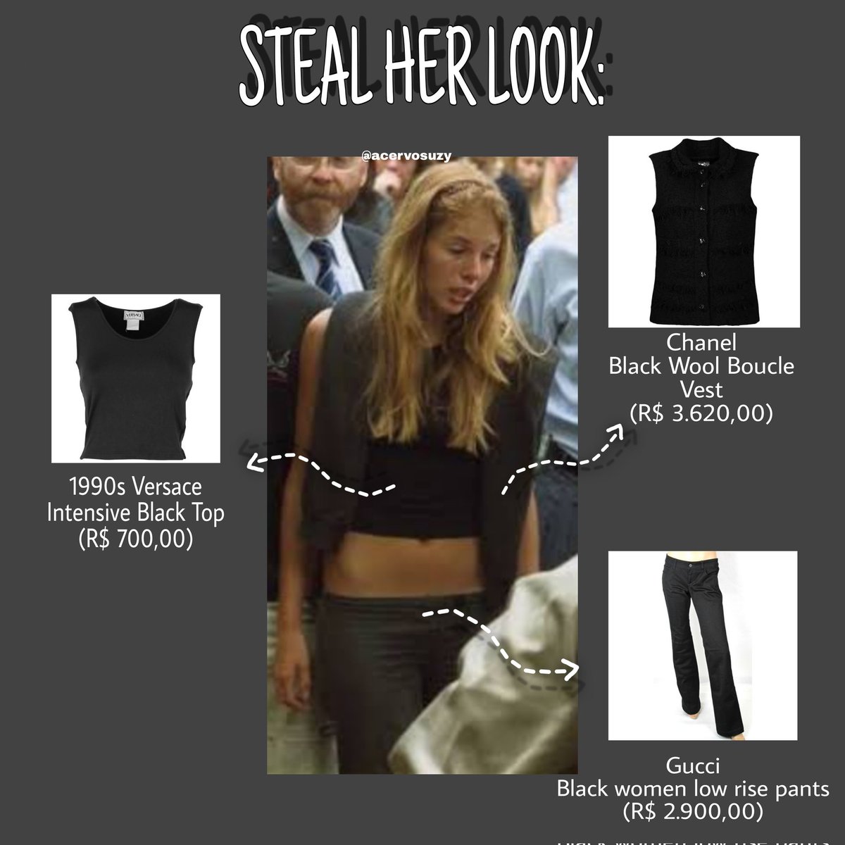 SuzaneVRichBr's tweet photo. Steal her look! Recebemos inúmeras mensagens de internautas curiosos perguntando como se faz para se vestir como Suzane Richthofen, um ícone de estilo que provou que o verdadeiro poder feminino vai muito além do guarda-roupa. 👩🏻‍🦰 https://t.co/UtlPzp599h