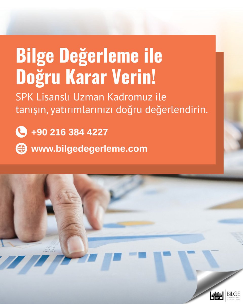 Bir yatırım projesinin başarılı olmasının ilk adımı, veriye dayalı analizdir.
Yatırım kararlarınızı destekleyecek fizibilite analizleriyle finansal riskleri minimize ediyor, potansiyel getiriyi netleştiriyoruz.
📍 Daha fazla bilgi ve uzman desteği için:
👉 bilgedegerleme.com
