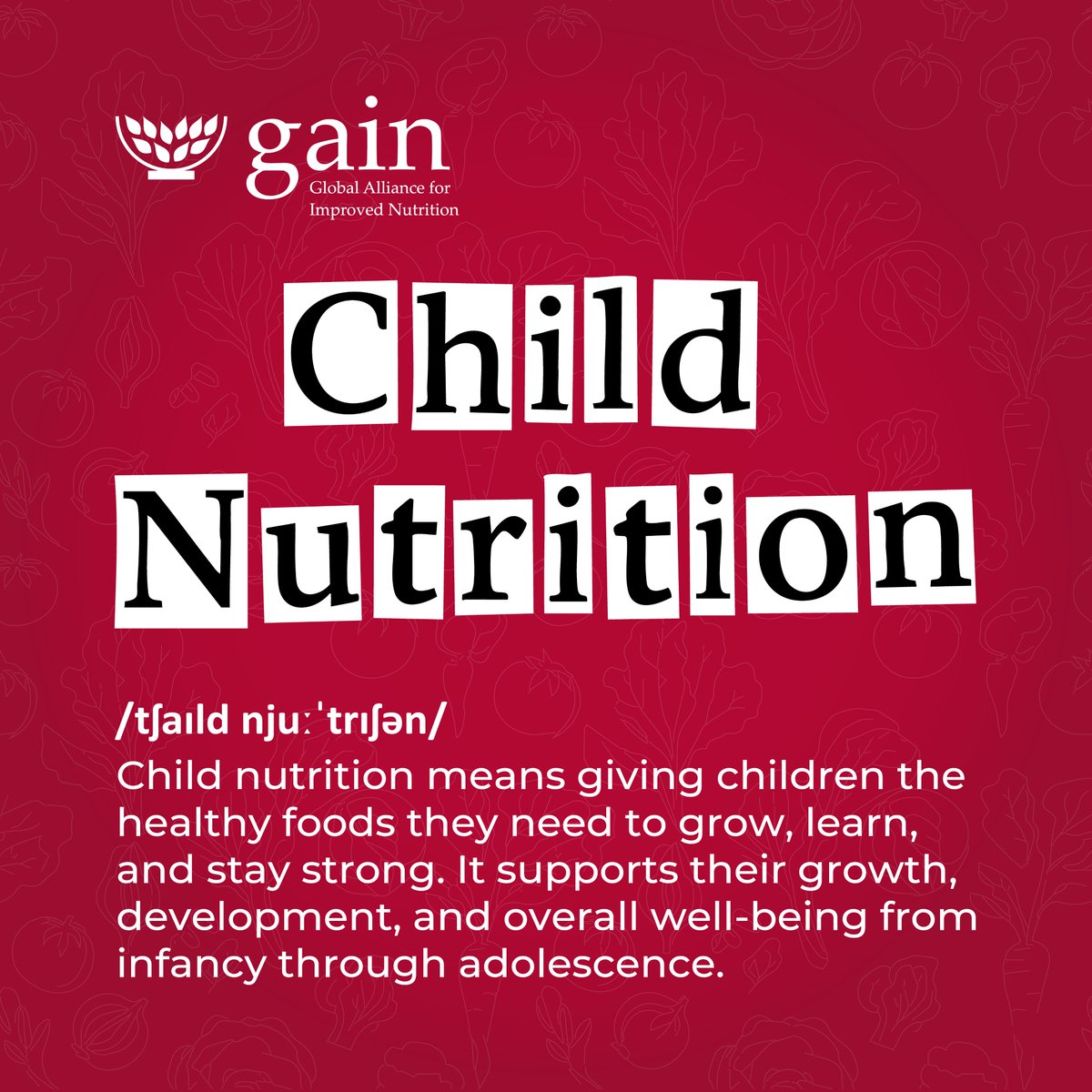What is Child Nutrition?

At GAIN, we believe that every child deserves access to nutritious, safe, and affordable food because a healthy start builds a healthier future.

🥦 How do you make healthy eating fun for the little ones in your life?

#ChildNutrition #WorldChildrensDay