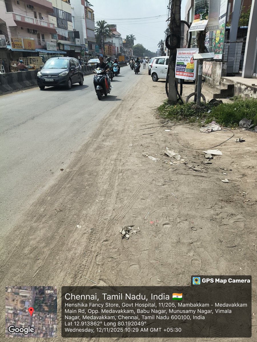 Can someone help me find the pedestrian path here? Thousands of people walk here every day.

<a href="/chennaicorp/">Greater Chennai Corporation</a> <a href="/pallikaranaii/">Pallikaranai Updates</a> <a href="/UpdatesChennai/">Chennai Updates</a> <a href="/Tambaram_Corp/">Tambaram Corporation</a> <a href="/tambaramcorpor2/">Tambaram City Municipal corporation</a>