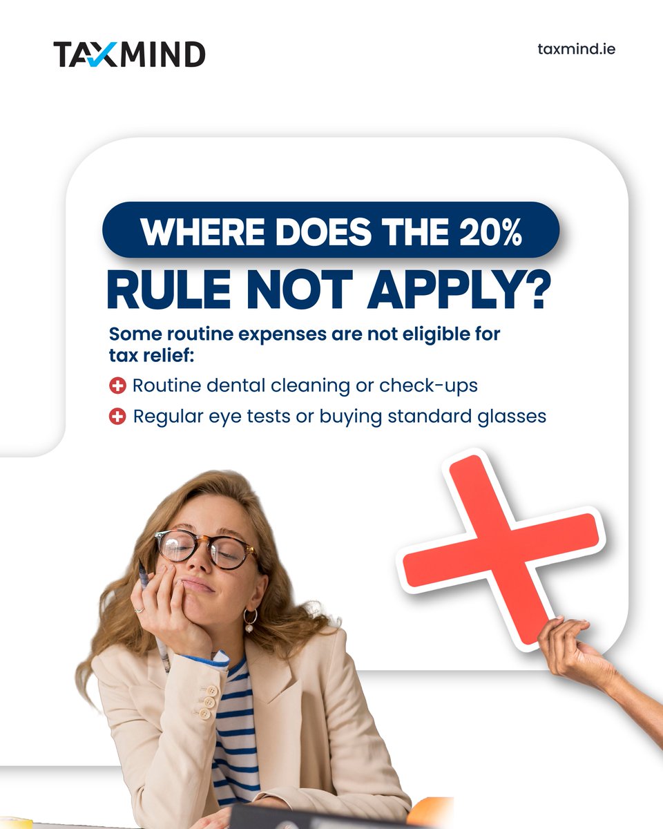 TaxmindIreland's tweet photo. Every doctor visit, prescription, or hospital bill could earn you 20% tax relief from Revenue.

Yet thousands of Irish professionals forget to claim, losing hundreds of euros every year, simply because they didn’t know they could. https://t.co/TRPUeSI2dt