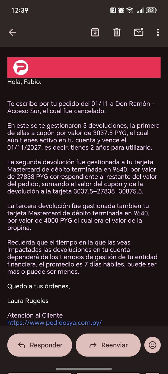 Sigo esperando que <a href="/pedidosya/">PedidosYa</a> me deposite el reembolso por la comida que su rider me robó, ya pasaron los 7 días hábiles y mi banco dice que no hicieron el pago