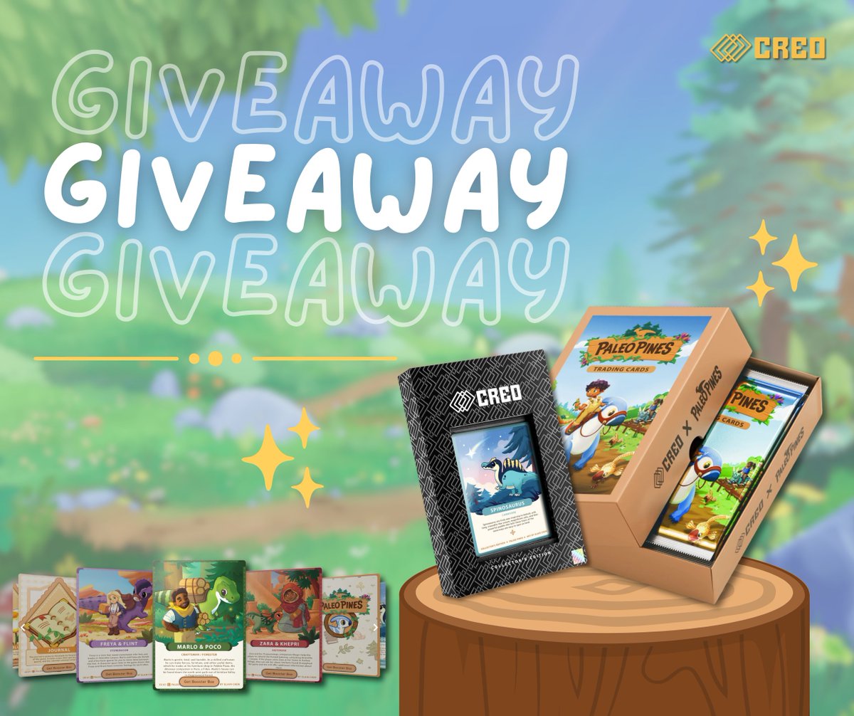 PaleoPines's tweet image. ✨ GIVEAWAY TIME!✨

To celebrate the launch of our Trading Card collaboration with @creocards, we&apos;ve decided to give away a set of cards to one of our lucky followers! 🍀

To enter, see details below! 👇