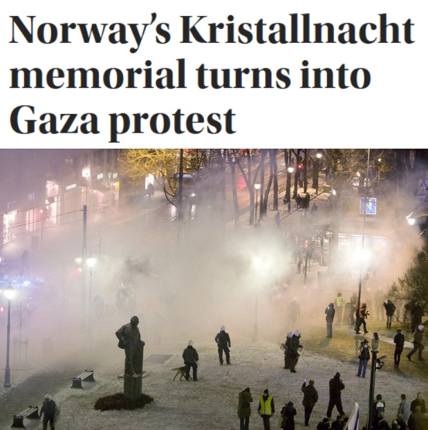 It is deeply troubling that Norwegian Prime Minister @JonasGahrStore attended an alternative Kristallnacht commemoration — instead of the official ceremony organized by the Jewish community — that weaponized Holocaust remembrance against Israel and the Jewish people.

The