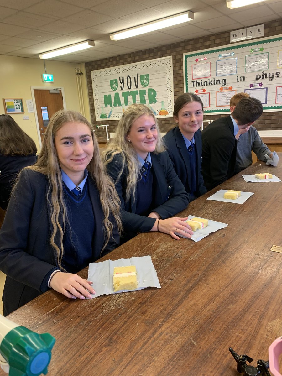 SPCScienceDept's tweet image. Tea, cake, and smiles all around! ☕🍰 Miss Mulholland’s Single Award Science class enjoying a well-deserved treat after tackling their Chemistry GCSE exam yesterday. Great work everyone! 👏 🌟 @StPatsMaghera
