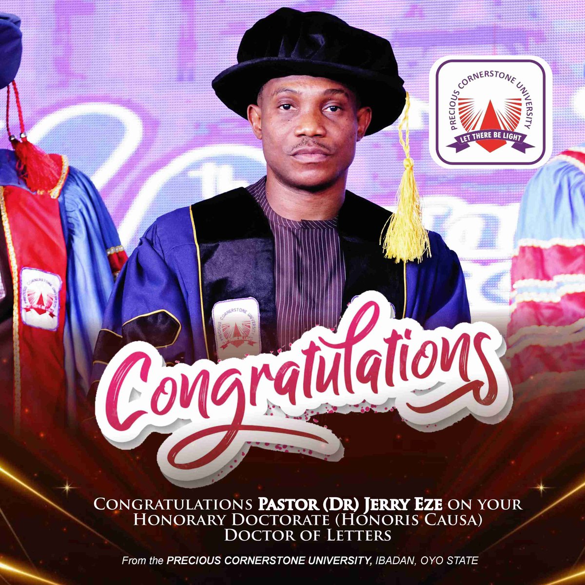 streamsofjoyHQ's tweet image. 🎉🎉🎉🎉🎉🎉🎉🎉🎉🎉🎉❤️❤️❤️❤️❤️❤️❤️❤️
A BIG CONGRATULATIONS TO OUR PAPA, Pastor (Dr) Jerry Eze on His Honorary Doctorate (Honoris Causa)🎉🎉🎉🎉🎉

Doctor of Letters👏🏼👏🏼👏🏼👏🏼👏🏼👏🏼👏🏼👏🏼

From the PRECIOUS CORNERSTONE UNIVERSITY, Ibadan, OYO STATE.

Dearest Papa @RealJerryEze You are…