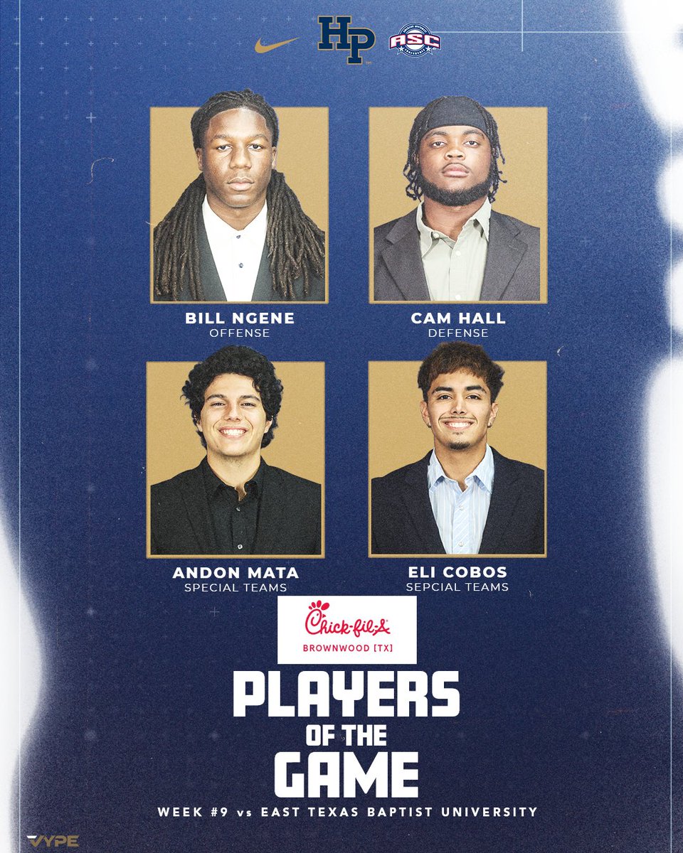 Week 9 Players of the Game!

Congratulations to these 4 young men for being named our Brownwood Chick-fil-A Players of the Game!

#StingEm
#TearOffTheRoof
