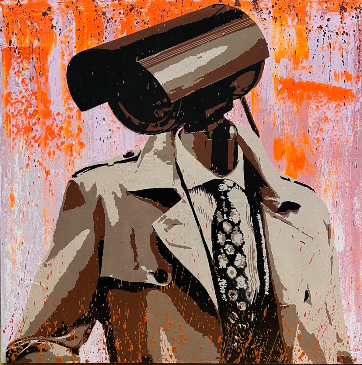 BillyMorrison's tweet image. END OF YEAR SPECIAL! The last 3 pieces from my “FOUR HORSEMEN” series - would make an amazing triptych hung together. Each piece is 36“x36“ oil acrylic &amp;amp; spray on canvas. Making space for a completely new body of work in 2026. Email me info@billymorrisonart.com or DM for details