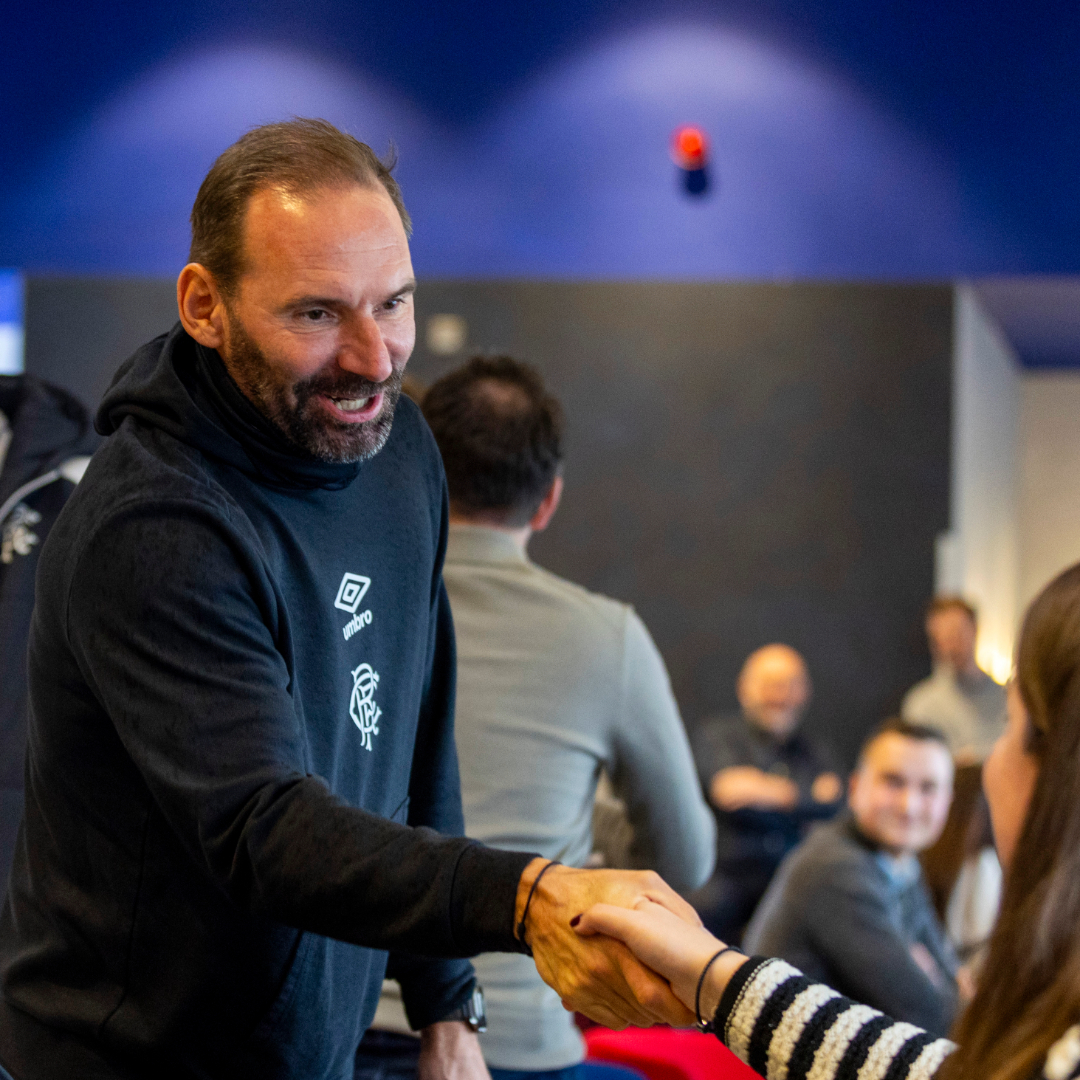 RangersFC's tweet photo. 💙 Head Coach, Danny Röhl and his coaching staff visited Ibrox yesterday to introduce themselves to members of staff at the stadium.