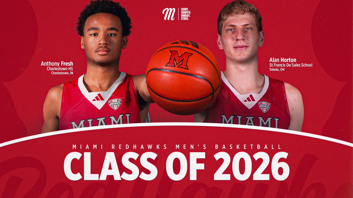 MiamiOH_BBall's tweet image. Signing Day Recap with @AlanHorton2026 &amp;amp; @anthonyfresh08 

miamiredhawks.com/news/2025/11/1…

#UnFinishedBusiness || #MiamiMindset || #RiseUpRedHawks