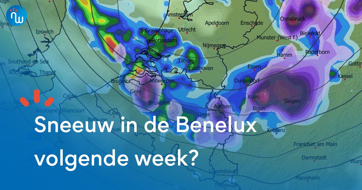 NoodweerBenelux's tweet photo. Sneeuw in aantocht! ❄️Nog even genieten van mild weer, want dit weekend slaat het weer om, en in het tweede deel van volgende week krijgen we #sneeuw! De wind keert namelijk naar het noorden. Lees ons artikel voor meer context. 👉
https://t.co/RLIg1d4Vzi
#winter #weer #kou https://t.co/Ftnt2kVgM1