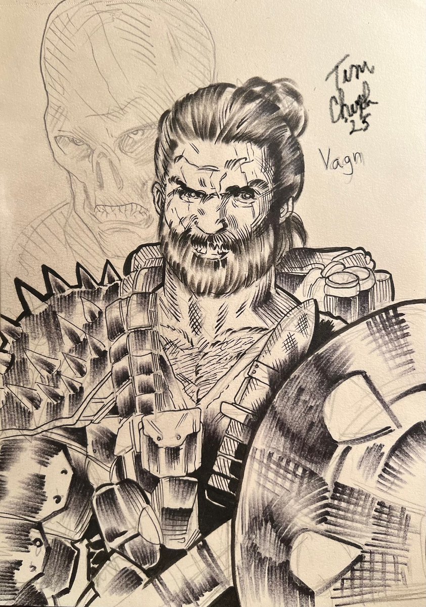 TimChupkaArt's tweet photo. Sketch of a character for my post apocalyptic Viking graphic novel #comicart #comicsketch #comicbook #comicbookart #comic #graphicnovels #graphicartist #graphicnovelist #graphicnovelproject #viking #vikingshield #vikings #vikingsofinstagram #illustration #indiecomics # https://t.co/r5iwIV9MSb