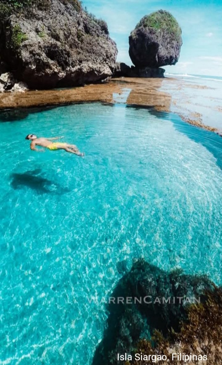 Piscina natural en la isla Siargao en #Filipinas,  #Asia #amazing #nature