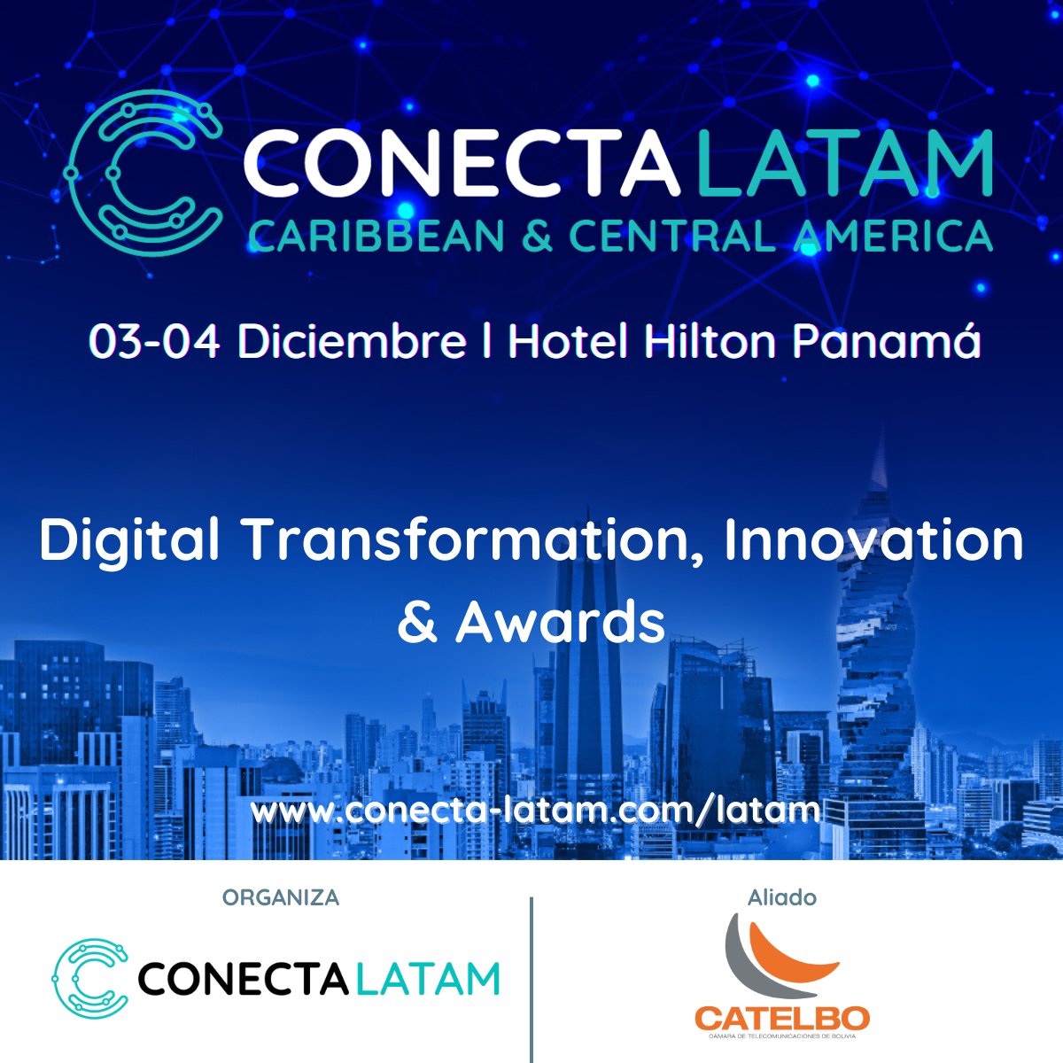 LalitoTrigo's tweet image. CATELBO te invita a ser parte de una experiencia única en #telecomunicaciones el 03 y 04 de diciembre en la Ciudad de Panamá.

¡Únete a nosotros en #ConectaLATAM 2025!

Más información: conecta-latam.com/latam