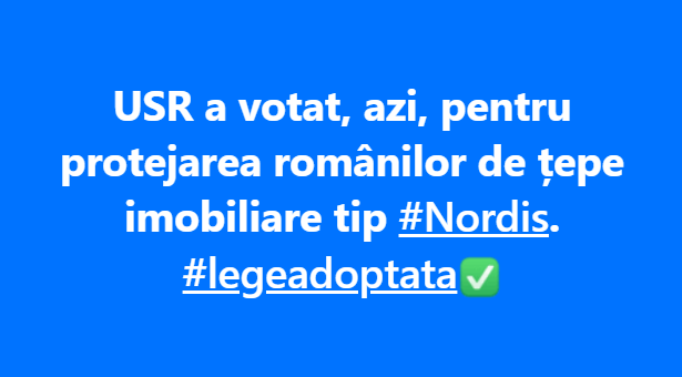 USR este primul partid care a cerut ca astfel de modificări legislative să fie adoptate de Parlament 👉 usr.ro/stiri/usr-a-vo…