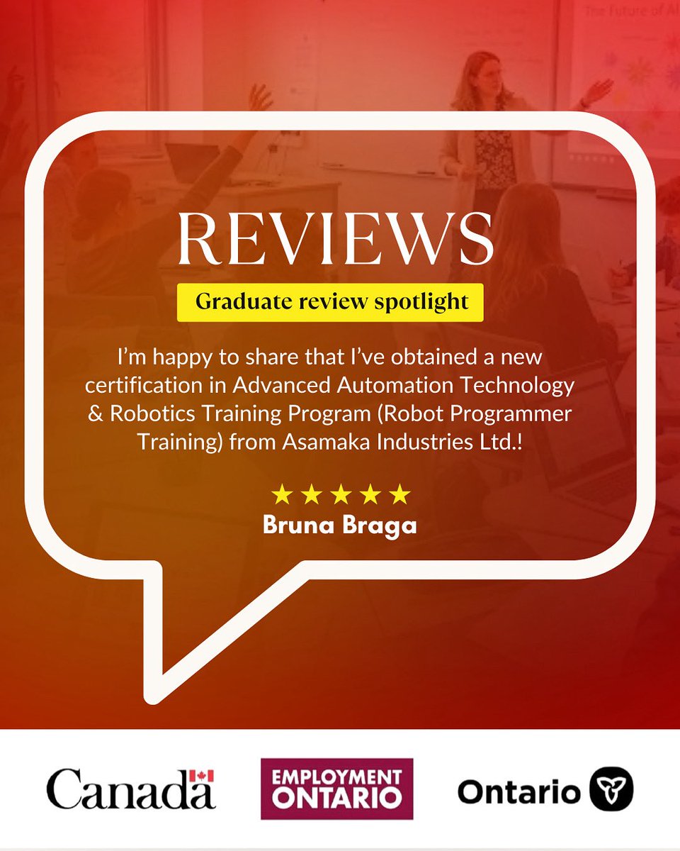 AsamakaIndustry's tweet image. i’m happy to share that I’ve obtained my Advanced Automation Technology &amp;amp; Robotics Certification (Robot Programmer Training) from Asamaka Industries Ltd! - Bruna Braga 🎉

#Automation #Robotics #RobotProgrammer #IndustrialAutomation #CareerGrowth #TechnicalTraining