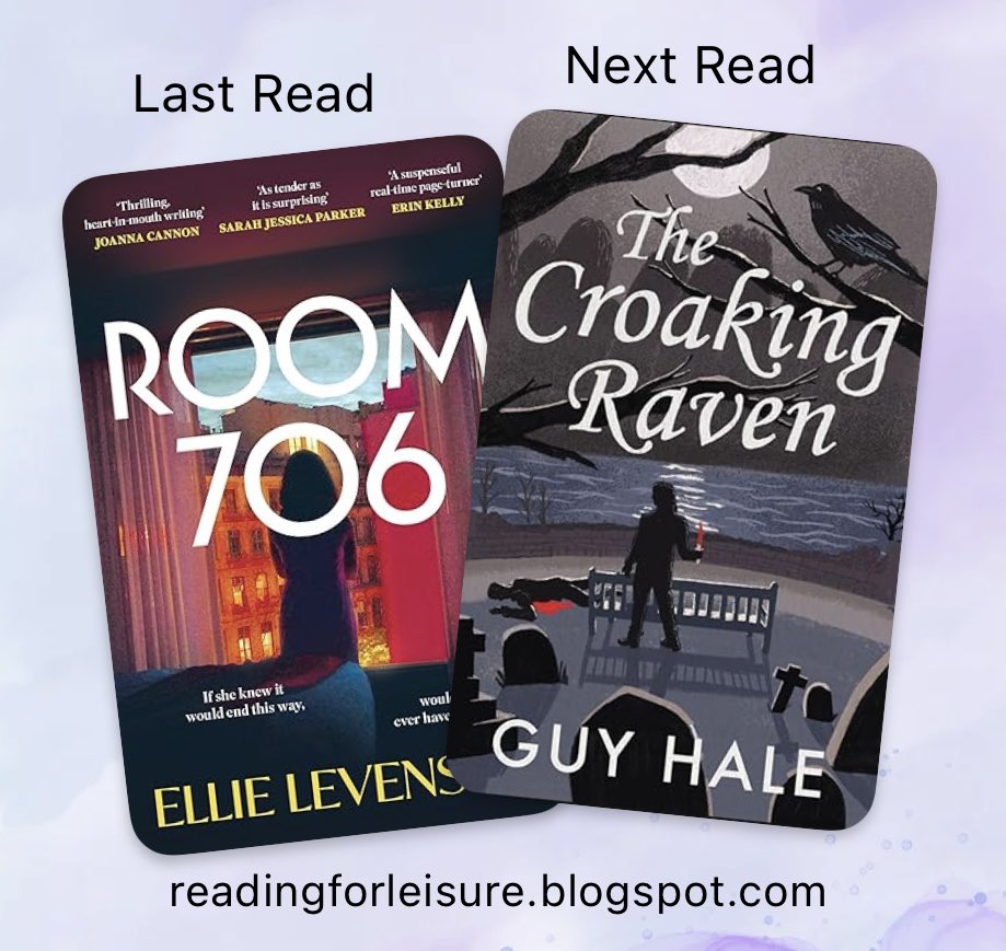 Debbie_Hart_UK's tweet photo. #Room706 from @EllieLevenson and @headlinepg was so much more than I expected, a carefully crafted study of relationships. 
On to #TheCroakingRaven from @HaleWrites, @bullingtonpress and @Lovebookstours and I’m already loving the humour https://t.co/t46LoXT3ft