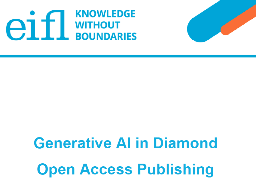 EIFLnet's tweet photo. We’ve compiled a selection of resources to help journal publishers &amp; editors to address challenges of working with AI in Diamond #OpenAccess journal publishing. Take a look - https://t.co/TjbWHqRKVn #ArtificialIntelligence @LIBSENSE @WACREN @AJOLinfo https://t.co/Wmz4S6BElq