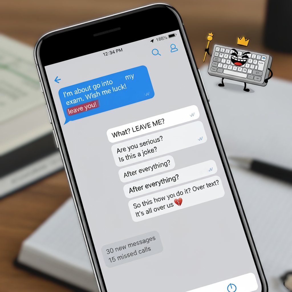 devloper_hs's tweet image. Autocorrect almost ended my engagement.

I texted my fiancé “leave you” instead of “love you” right before a 2-hour exam.

What I saw when I turned my phone back on:

15 missed calls, 30 texts, and her last message saying:

&quot;So, this is how you do it? over text? It&apos;s all over for…
