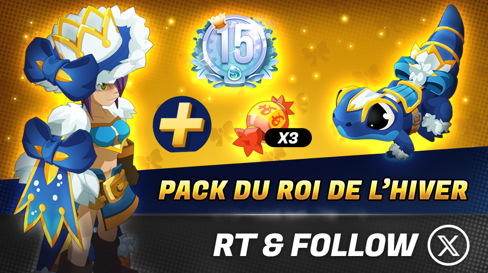 DofusTouch's tweet image. 👑 Avec le Pack du Roi de l’Hiver, détournez l’attention de ceux qui croiseront votre route au profit d’une panoplie époustouflante et d’un montilier d’une originalité sans égale !

🔁 RT + Follow pour tenter de remporter un pack du Roi de l&apos;Hiver !