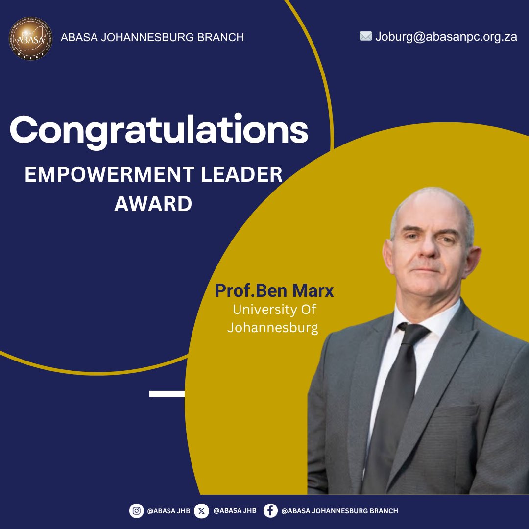 ABASA proudly congratulates the individuals recognised by @isikhuthazi_ for their exceptional leadership, commitment to excellence, and dedication to empowerment. 

#ABASA #Isikhuthazi #EmpowermentThroughCollaboration #RecognisingExcellence