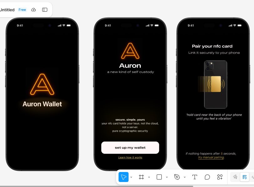 bonney_kz's tweet image. after studying @AuronWallet’s ux flow and mapping out the key friction points, i had to redesign the ui flows myself

just to see how small design moves could turn trust gaps into confidence moments

built to show how better onboarding = better retention

spent the night making…