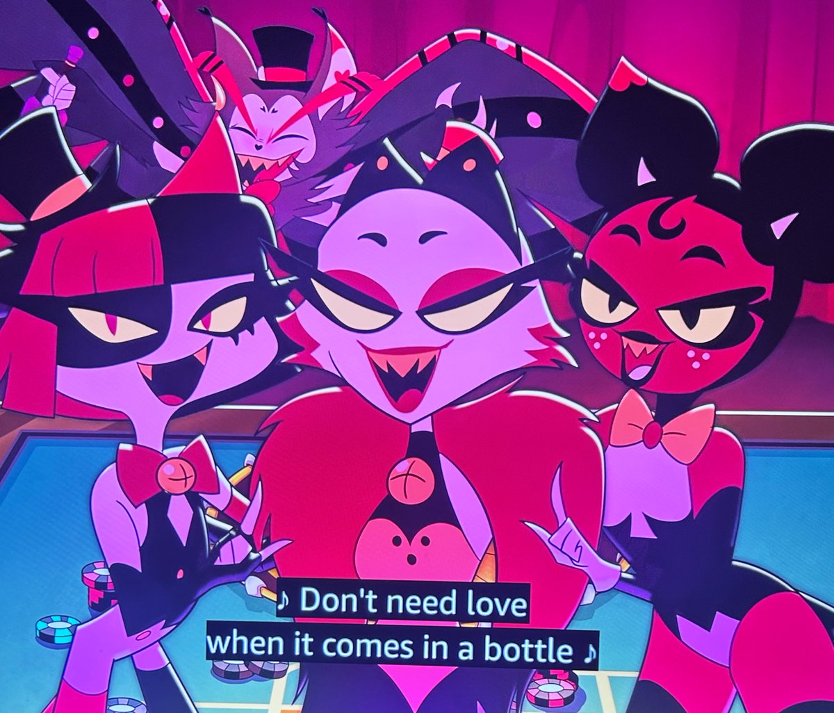 LucifersFavDuck's tweet image. 🍾Hazbin Hotel Season 2 Spoliers🍾

    ❤️The Love In A Bottle 
          girls are so cute!!❤️