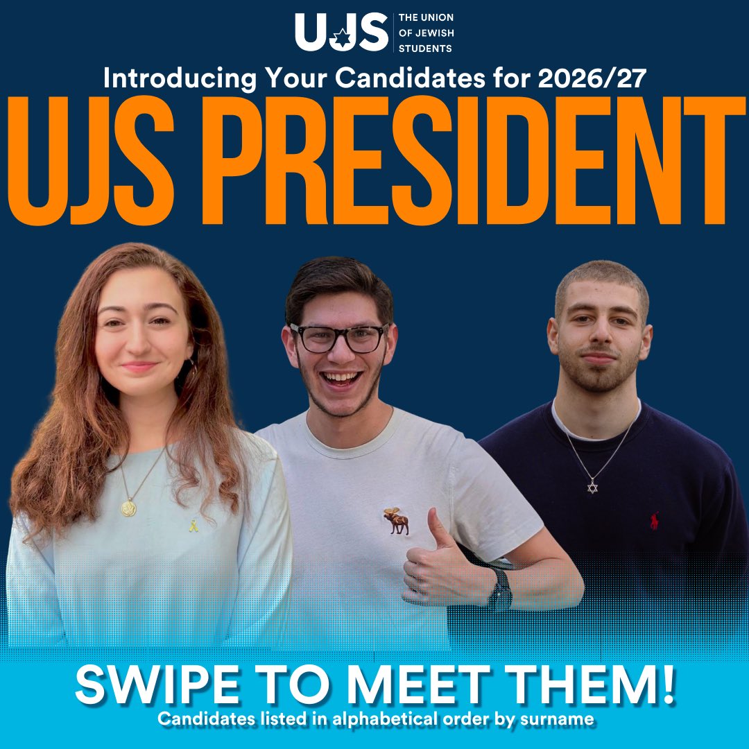 UJS_UK's tweet image. Today the UJS Presidential Election campaign begins! You can find out more about the candidates here:

ujs.org.uk/candidates_26_…