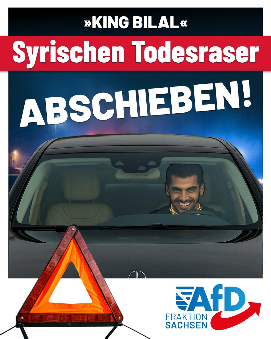 Mit 120 km/h raste ein Syrer in Eilenburg vier Menschen tot und verletzte zwei schwer. Einen Führerschein hatte er nicht.

Unglaublich: Nach der erstinstanzlichen Verurteilung zu dreieinhalb Jahren Jugendhaft konnte „King Bilal“, wie sich der Syrer großspurig, nennt, einfach